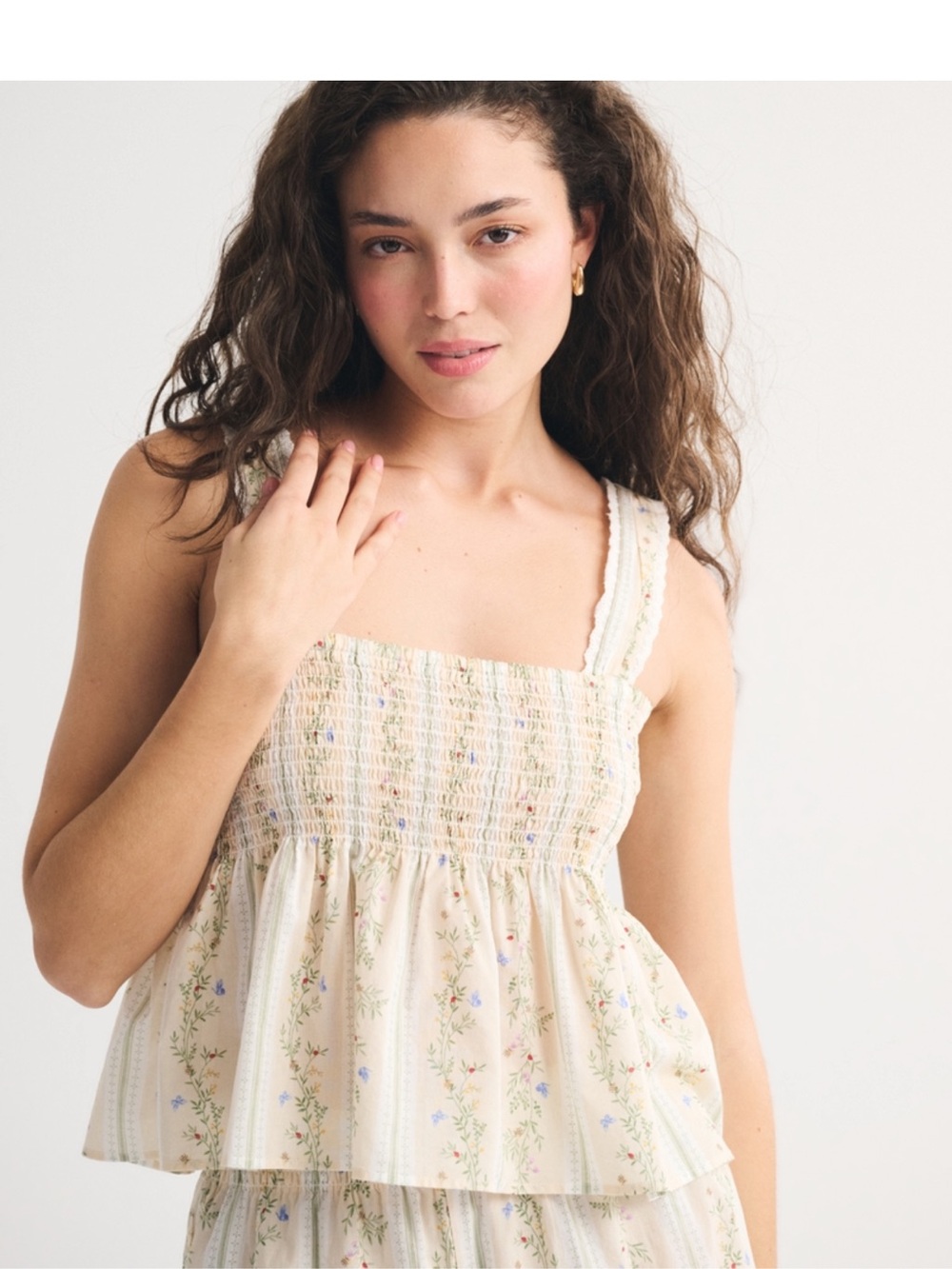 Smocked Yellow Floral Sleep Set
